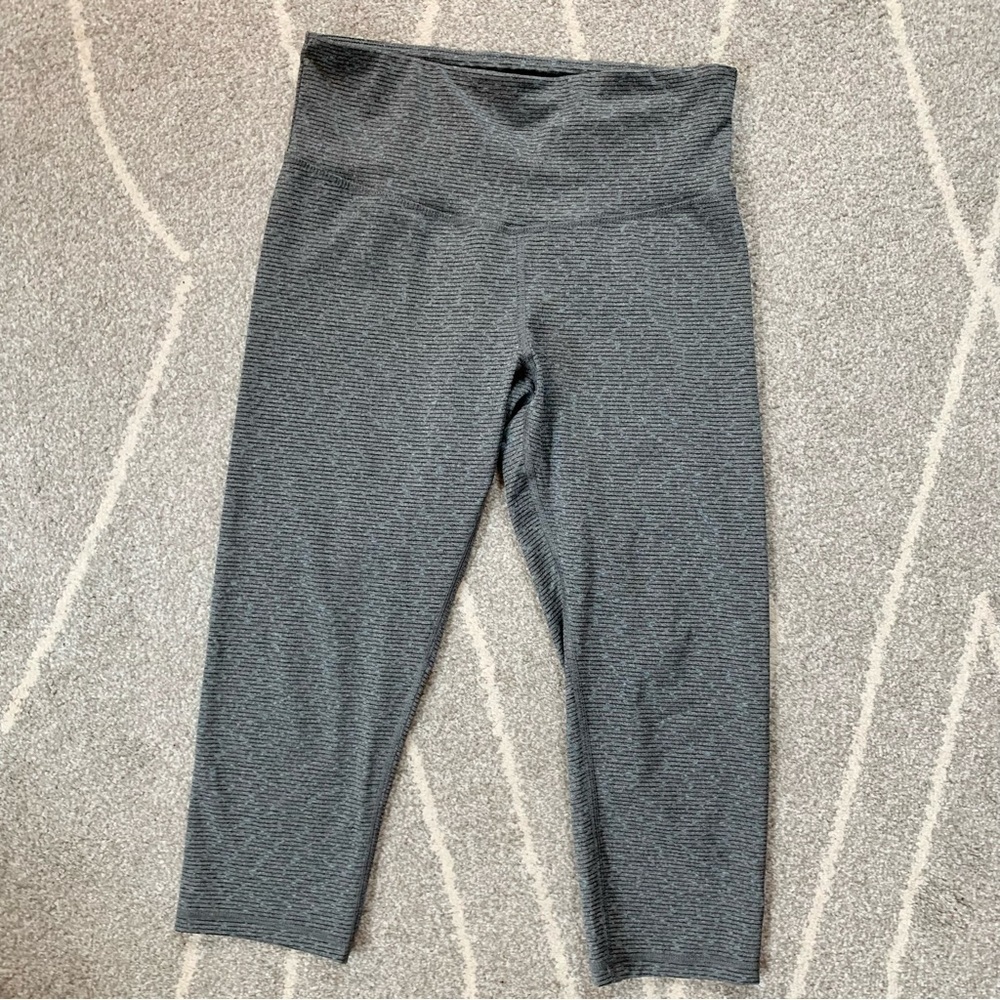 C9 by Champion Gray Striped Cropped Leggings